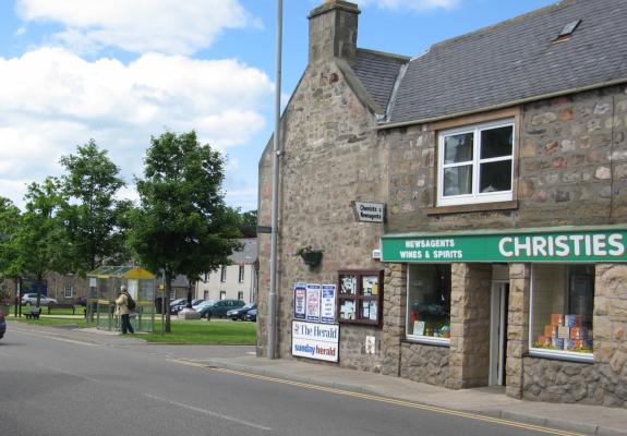 Fochabers High Street shops - See text below